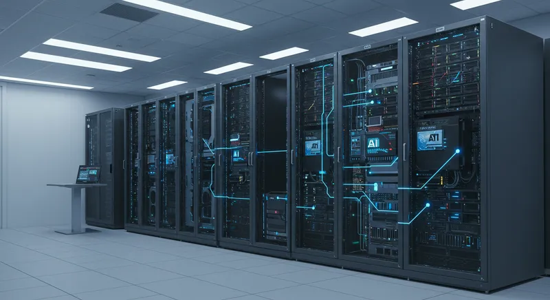 Chip neuromórfico comparado com estrutura neural do cérebro humano.